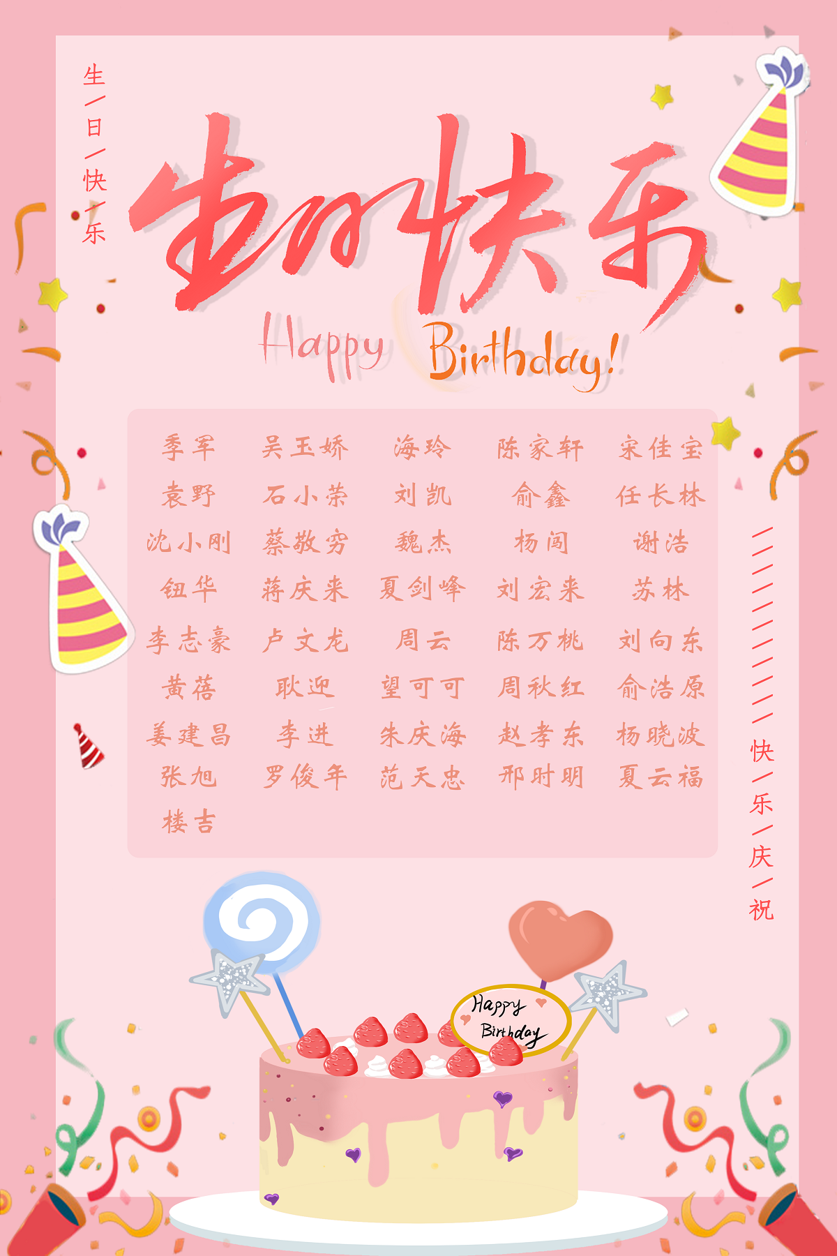 【生日祝?！抗ё?月生日的員工生日快樂！