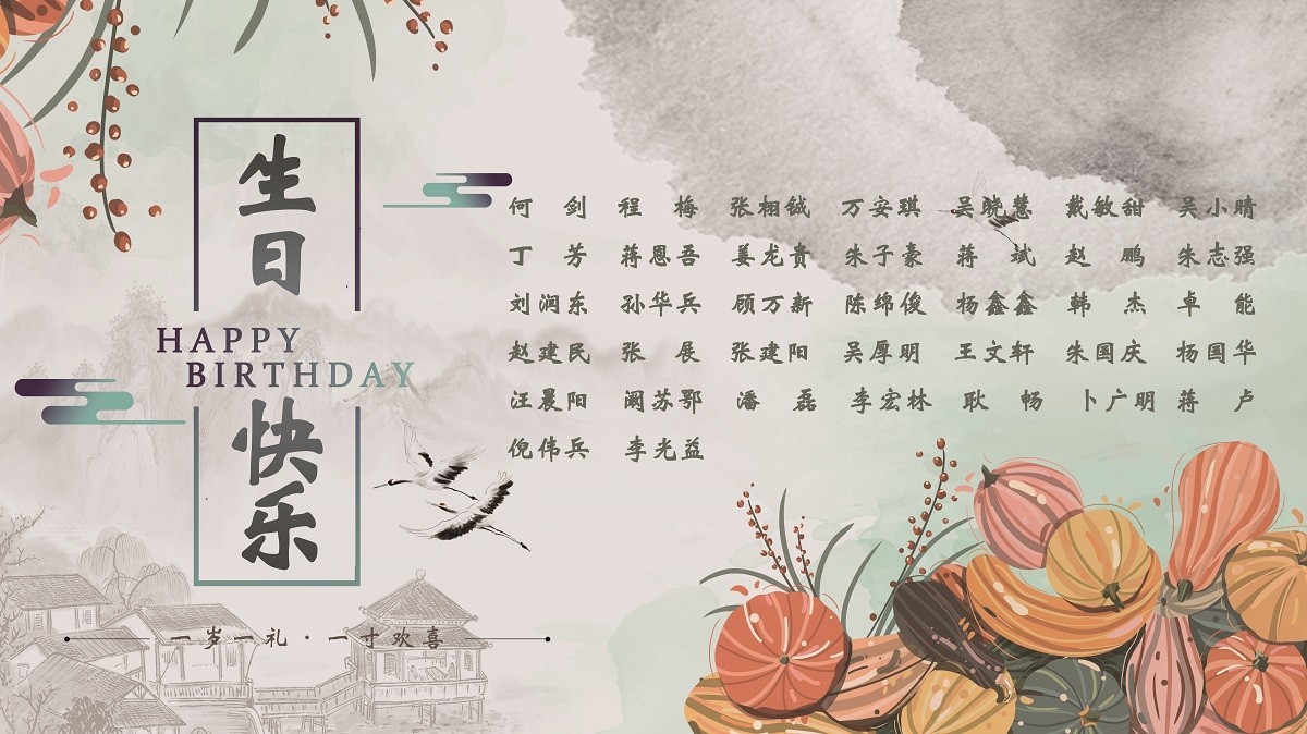 【生日祝?！抗ё?0月生日的員工生日快樂(lè)！